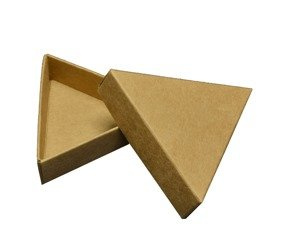 Pudełko trójkątne 6x6x1,5cm eco kraft GoatBox