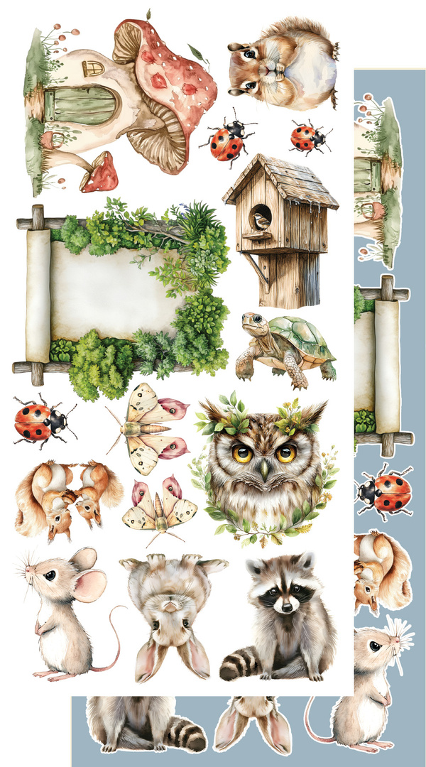 Friends of the Forest - zestaw dodatków Natura 15x30cm