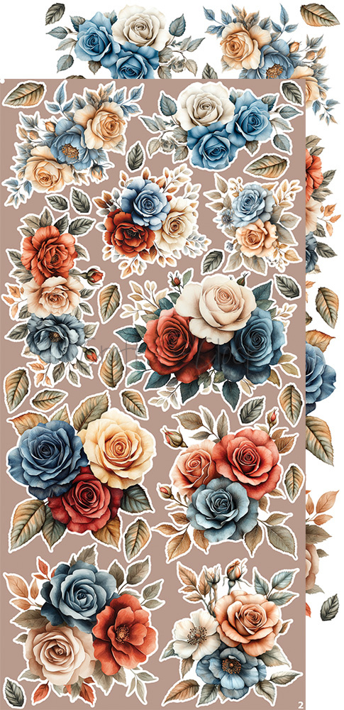 Timeless Grace - zestaw dodatków Flowers 15x30cm
