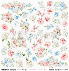 Dream a little arkusz do wycinania z kwiatami