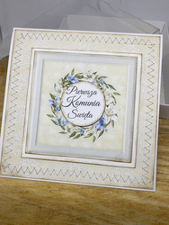 Kartka w pudełku przeszywana na Komunię