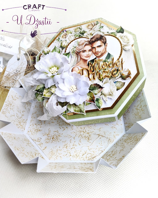 Arkusz do wycinania White Roses Wedding 8