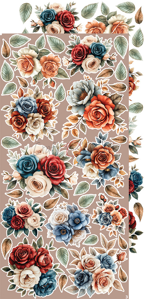 Timeless Grace - zestaw dodatków Flowers 15x30cm