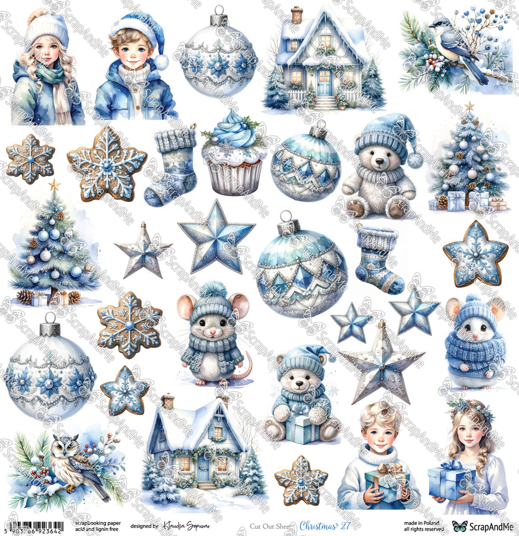 Arkusz do wycinania Winter Sparkle Christmas 27
