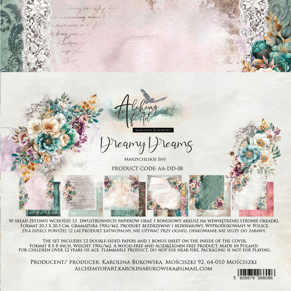 Dreamy Dreams - zestaw papierów 20x20cm