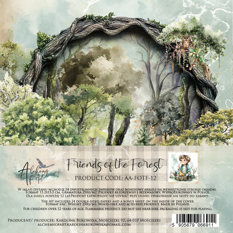Friends of the Forest - zestaw papierów 15x15cm