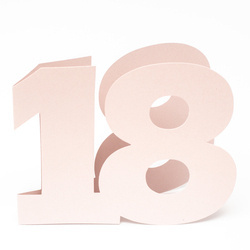 Baza kartki liczba 18 różowe GoatBox