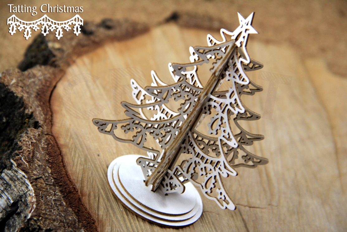 Tatting Christmas - choinka 3D do pudełka eksplodującego