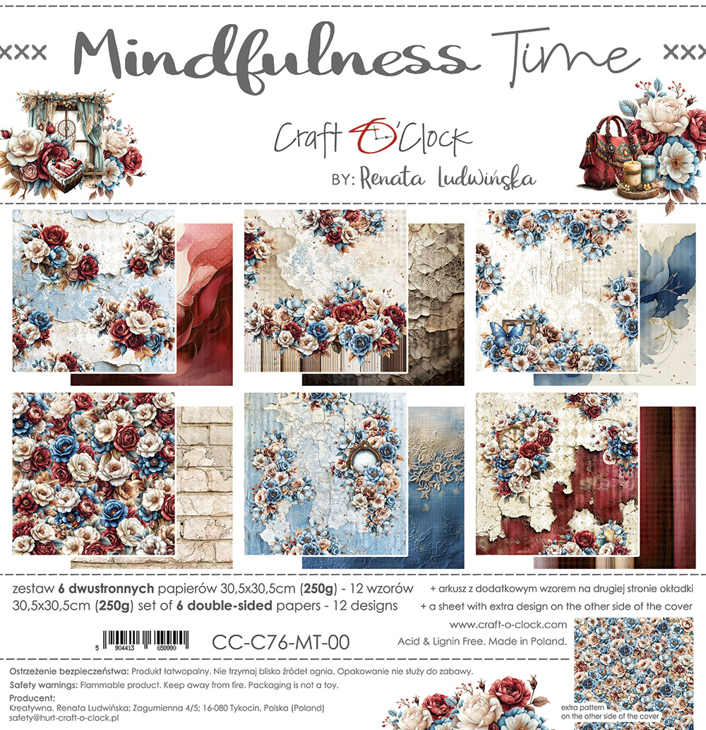 Mindfulness Time - zestaw papierów 30x30cm