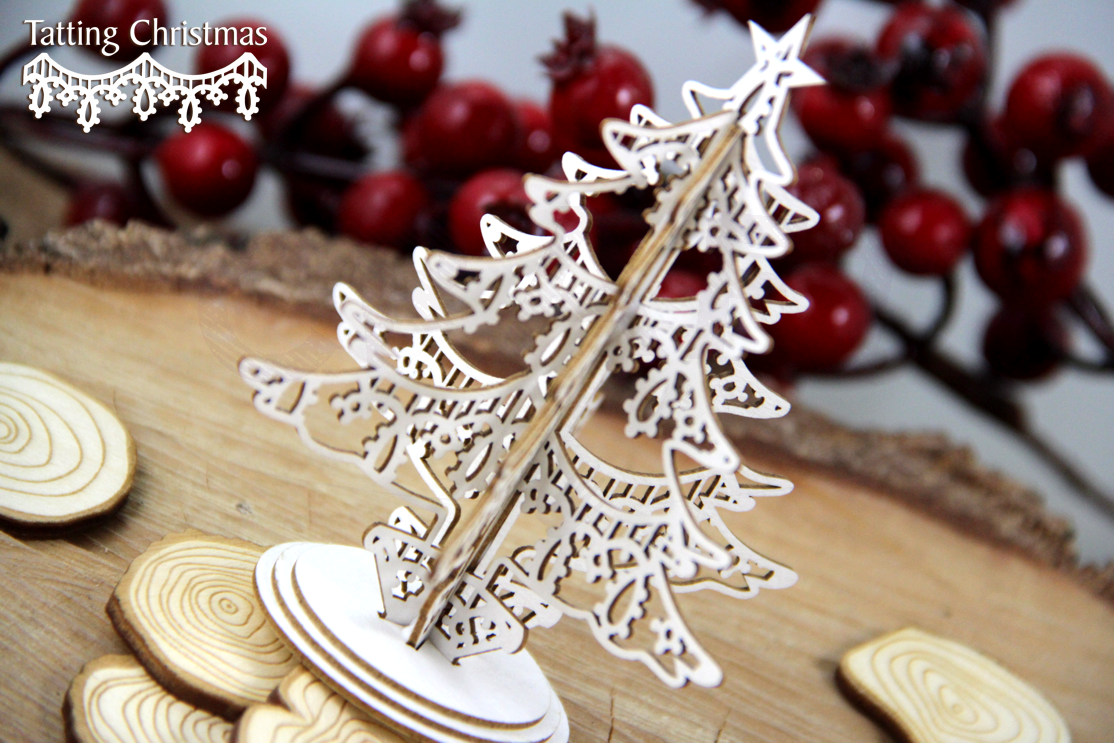 Tatting Christmas - choinka 3D do pudełka eksplodującego