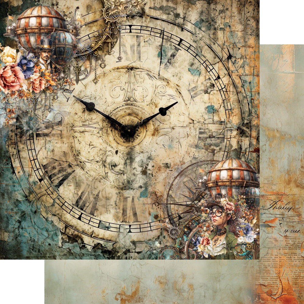 Steampunk Time - Czas Steampunku bloczek 15x15cm