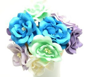 Magnolie niebieskie, miętowe mix (IAR) 10szt mniejsze