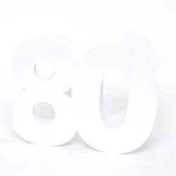 Baza kartki liczba 80  biała GoatBox