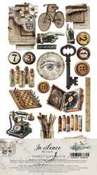 In silence - zestaw dodatków hobby i tagi 15x30cm