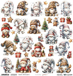 Arkusz do wycinania Rustic Christmas Gnomes 1