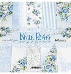 Blue Roses zestaw papierów 20x20cm