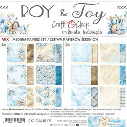 Boy&Toy- zestaw papierów Mix 20x20