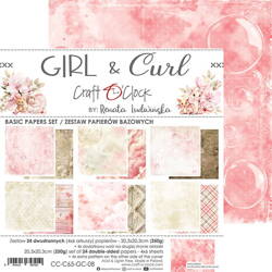 Girl&Curl - zestaw papierów bazowych 20x20
