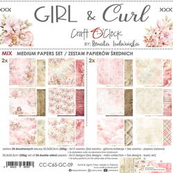 Girl&Curl - zestaw papierów mix 20x20