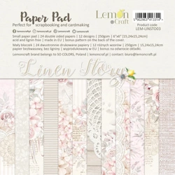Linen Story - Zestaw papierów do scrapbookingu 15x15cm