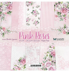 Pink Roses zestaw papierów 20x20cm