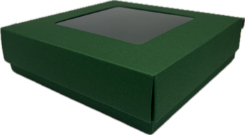 Pudełko na kartkę ciemnozielone wysokie kwadrat GoatBox
