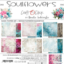 Soulflowers- zestaw papierów Basic 20x20