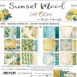 Sunset Mood- zestaw papierów Mix 20x20