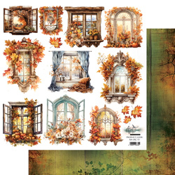 W kolorach jesieni - arkusz Okna 30x30