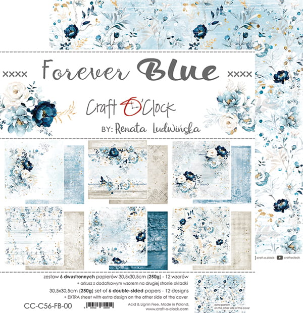 Forever Blue - zestaw papierów 30,5x30,5