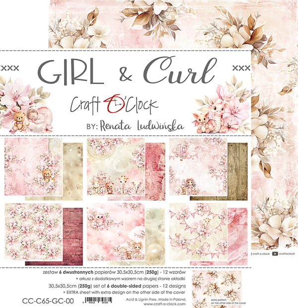 Girl&Curl - zestaw papierów 30,5x30,5