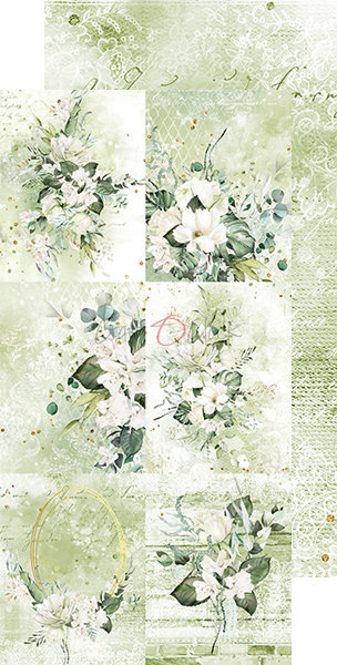 Greenery Invitation - zestaw dodatków Junk Journal