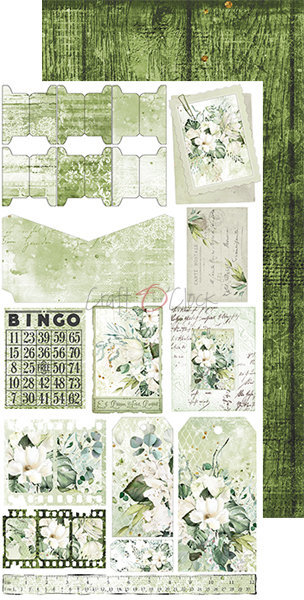 Greenery Invitation - zestaw dodatków Junk Journal