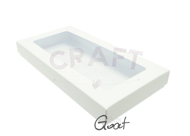 Pudełko na kartkę DL białe niskie prostokąt GoatBox