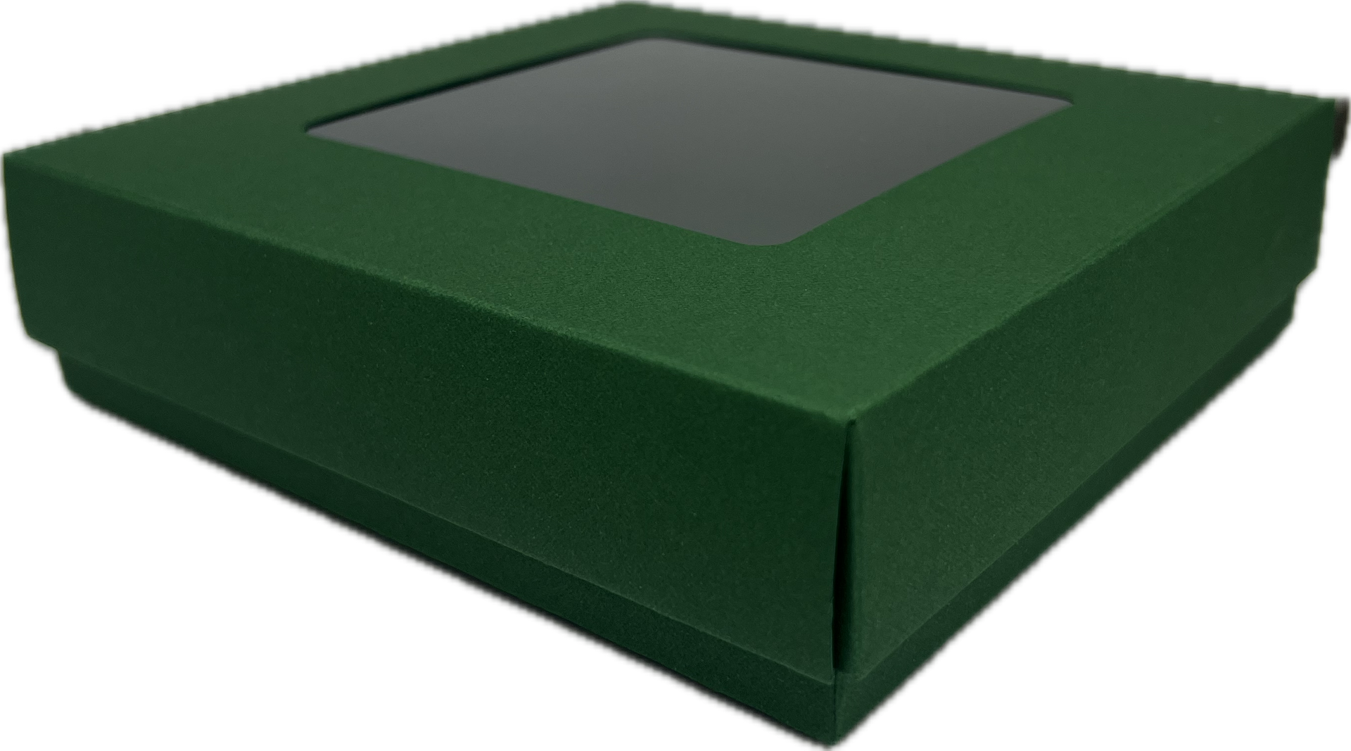 Pudełko na kartkę ciemnozielone wysokie kwadrat GoatBox