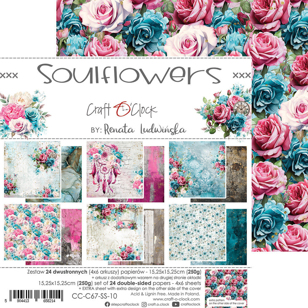 Soulflowers - zestaw papierów 15,25x15,25