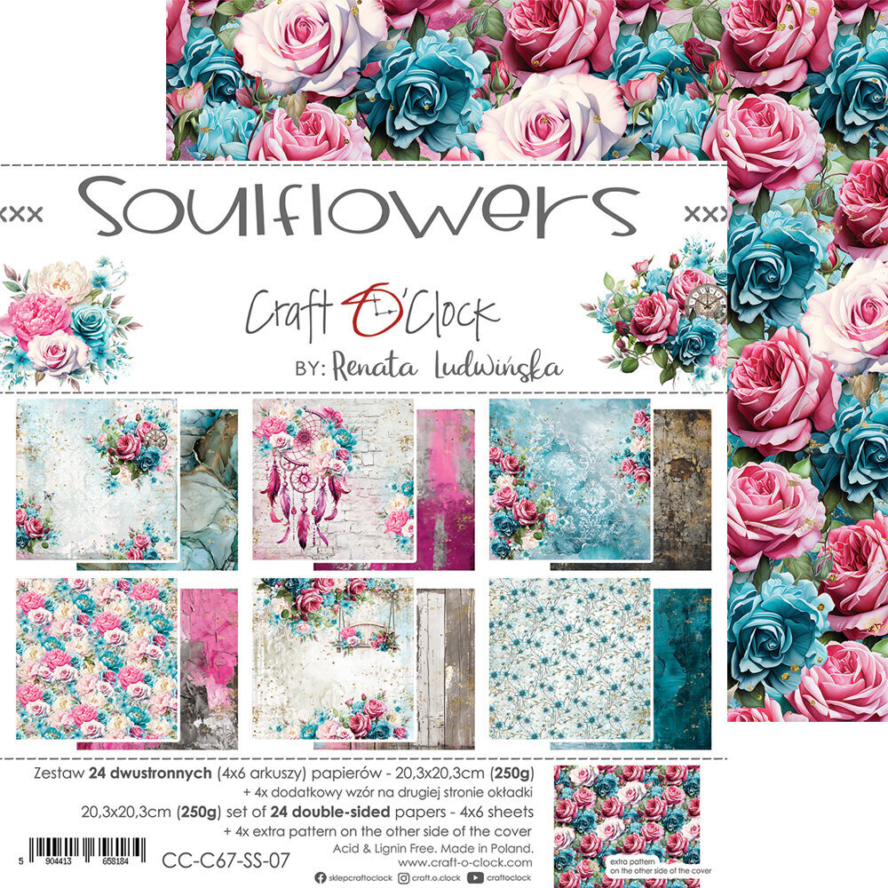 Soulflowers- zestaw papierów 20x20