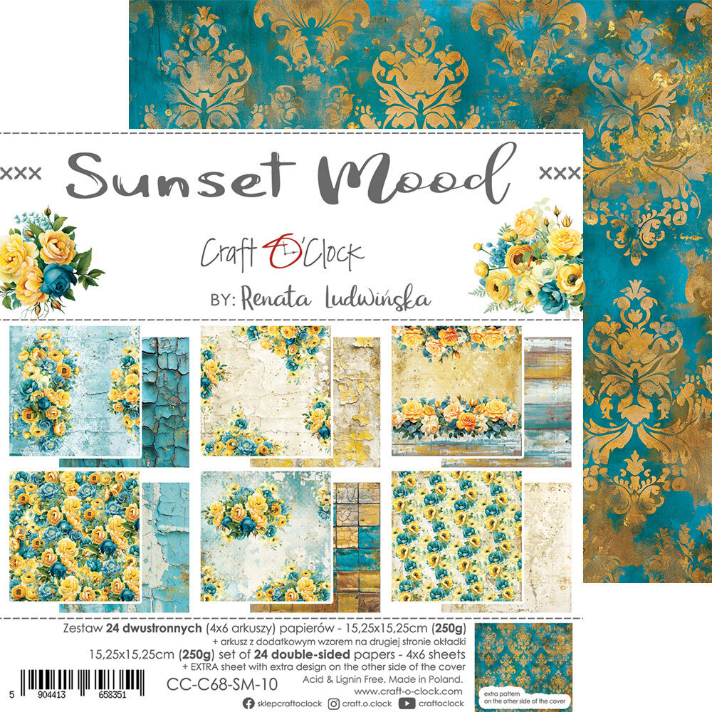 Sunset Mood - zestaw papierów 15,25x15,25