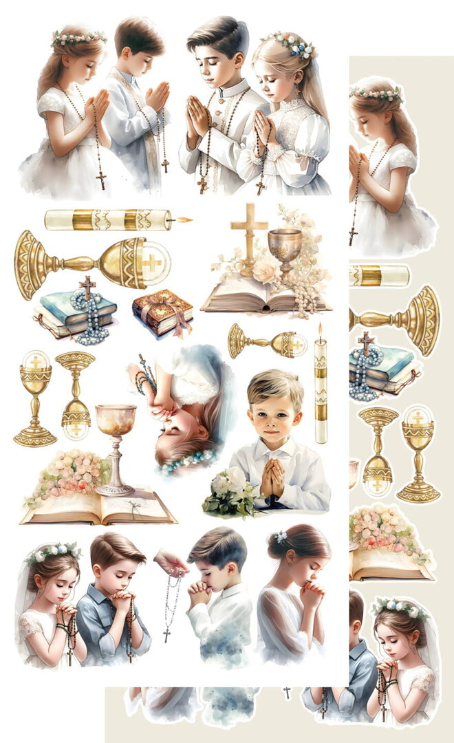 Zestaw dodatków - First Holy Communion 15x30cm