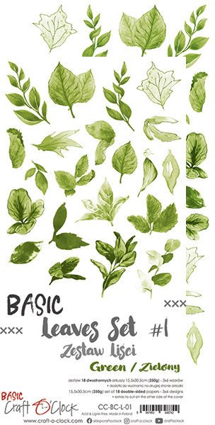 Zestaw liści #1 BASIC dodatki do wycięcia 