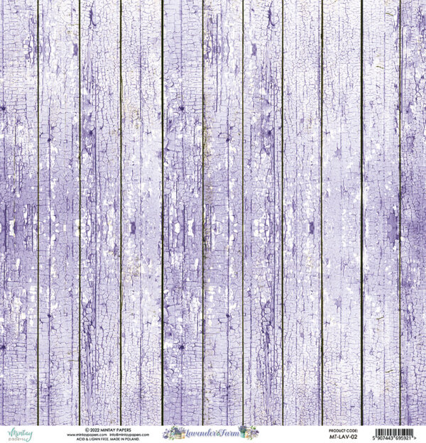 Mintay - Lavender Farm  - arkusz desek 30x30 dwustronny