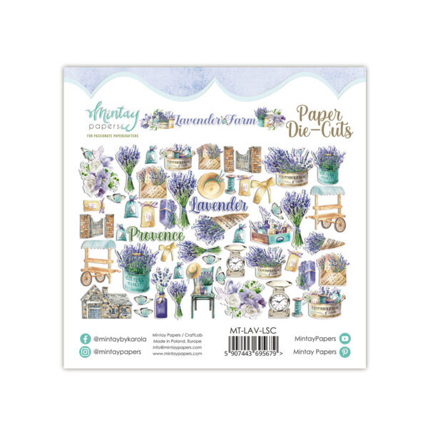 Mintay - Lavender Farm - die cuts elementy wycięte