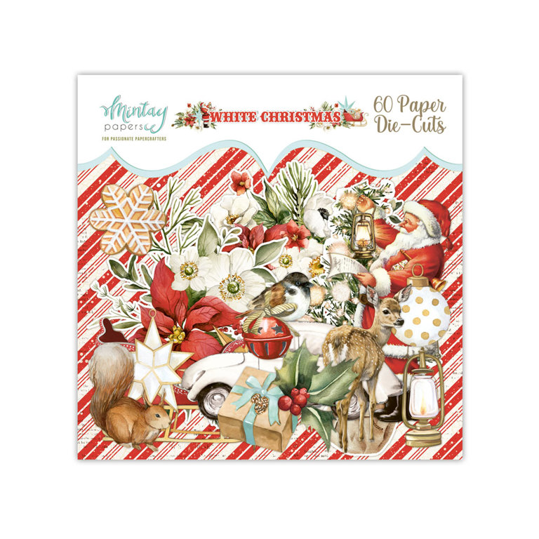 Mintay - White Christmas- die cuts elementy wycięte