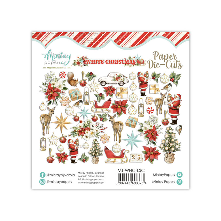 Mintay - White Christmas- die cuts elementy wycięte