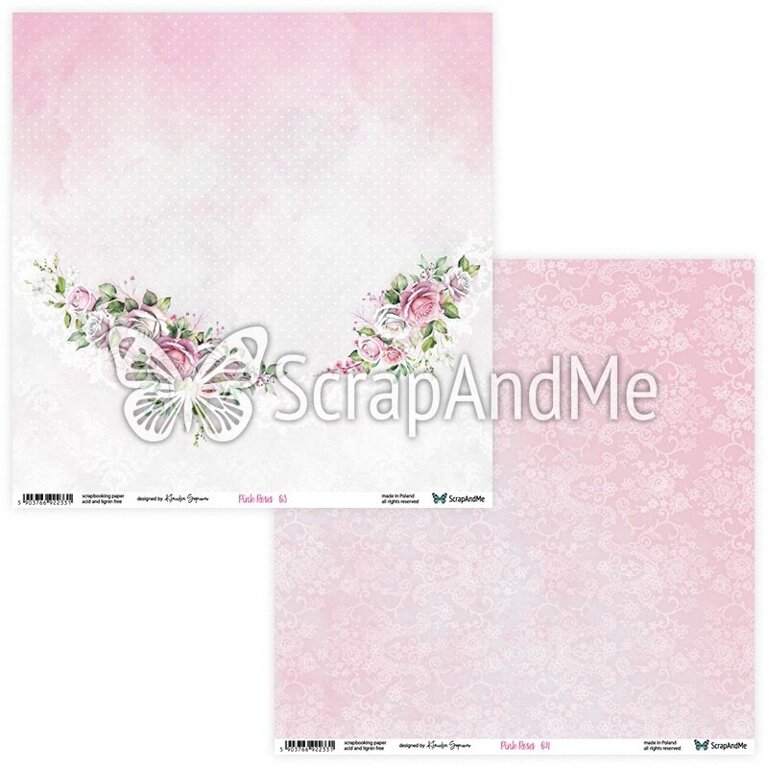 Pink Roses zestaw papierów 30x30cm