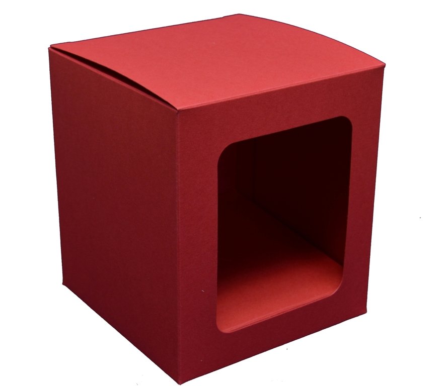 Pudełko na bombkę kubek 10x10x10cm czerwone GoatBox