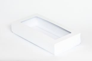 Pudełko na kartkę DL białe wysokie prostokąt GoatBox