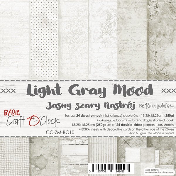 light gray mood mały bloczek jasno szary  nastrój 