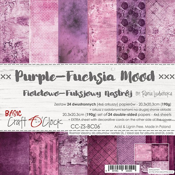 purple-fuchsia mood średni bloczek fioletowo-purpurowy nastrój