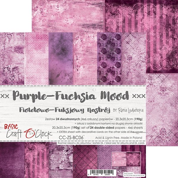 purple-fuchsia mood średni bloczek fioletowo-purpurowy nastrój